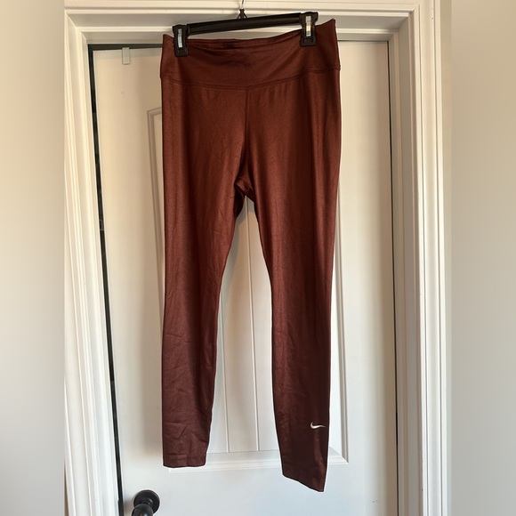 Women’s‎ L Nike One Shine Bronze Full Length Leggings - Picture 4 of 11